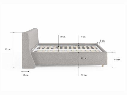 Кровать Сонум Barcelona Кашемир Бежевый 80х190