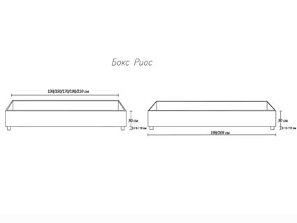 Кровать Димакс Риос Нуар 90х190