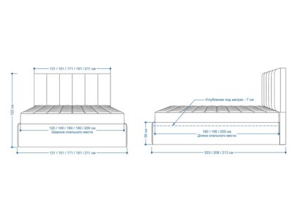 Кровать Lonax Милана велюр Dolly-2 (с подъемным механизмом) 120х190