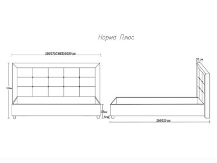 Кровать Димакс Норма + Сапфир с подъемным механизмом