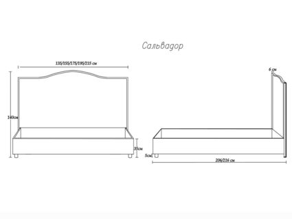 Кровать Димакс Сальвадор Нуар 120х200
