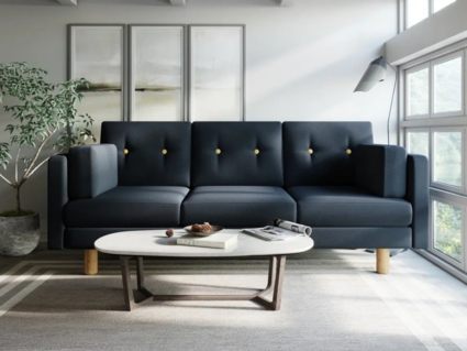 Диван Арско Ингвар Б трехместный черный Длина 199 см