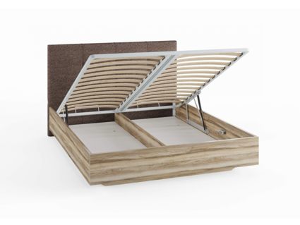 Кровать Сонум Victoria Ясень Ориноко + Кашемир Бежевый (с подъемным механизмом) 160х200