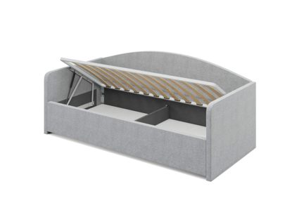 Кровать Сонум Uno Экокожа Платиновый перламутр (с подъемным механизмом) 120х190