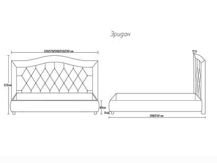 Кровать Димакс Эридан Агат с подъемным механизмом 120х190